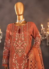 Falsafaa By HZ Textile Embroidered Organza 3 Piece Stitched Suit HZ25FV5 HZK-204 RST